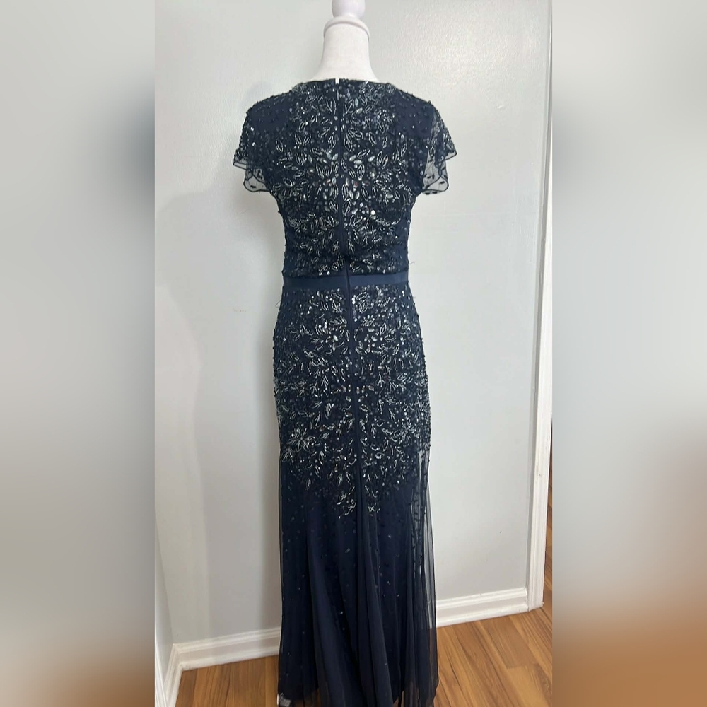 Adrianna Papell Midnight Blue Sequin Dress - Picture 3 of 13